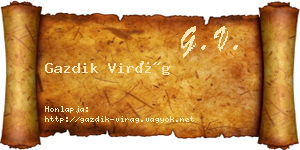 Gazdik Virág névjegykártya
